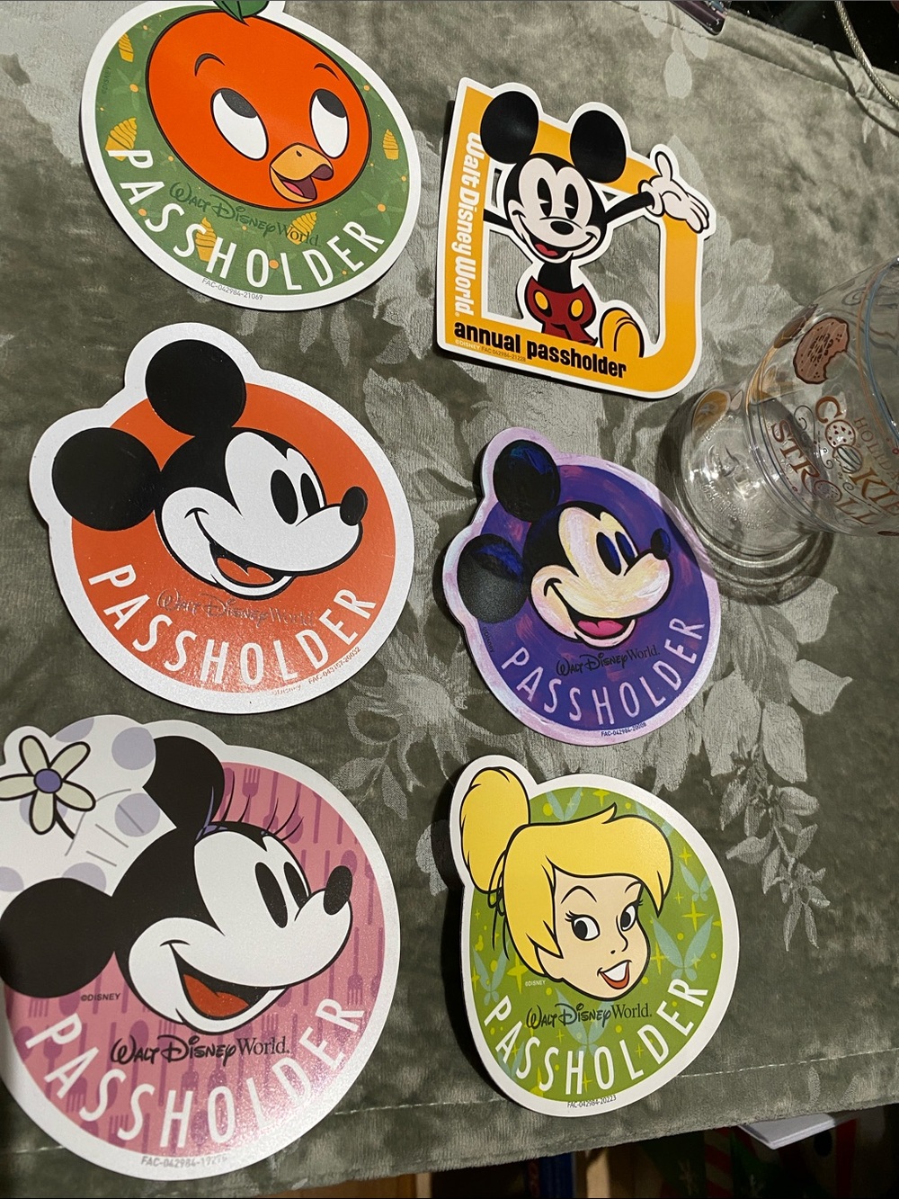Disney World Passholder Magnets 6 - Mickey, Minnie, Orange Bird, and Tinker Bell